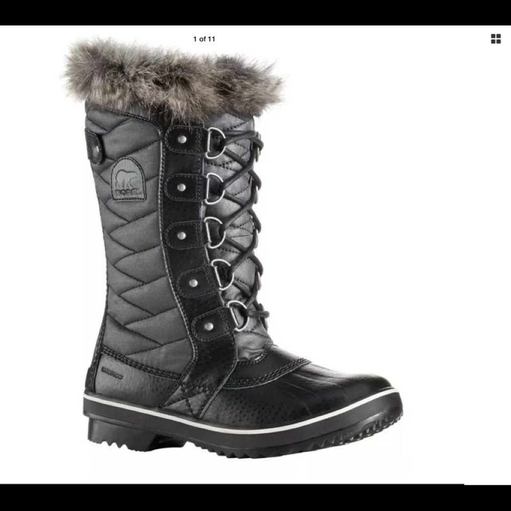 Sorel Tofino II Snow Lace Up Faux Fur Top winter snow Boots